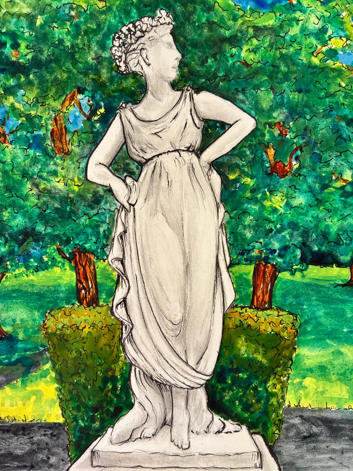 “Dancing Maiden” – Original Watercolor Painting