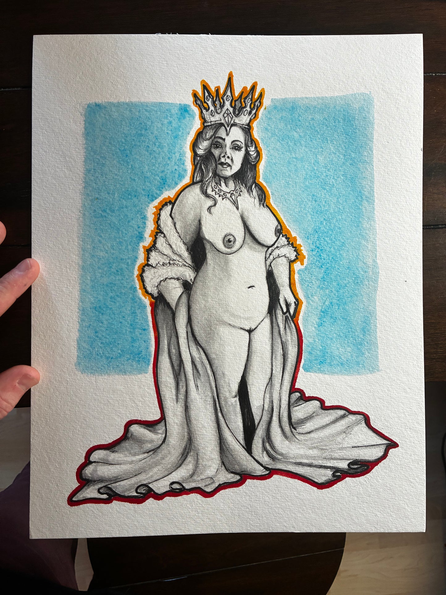 Muse in Motion — Mixed Media Portrait