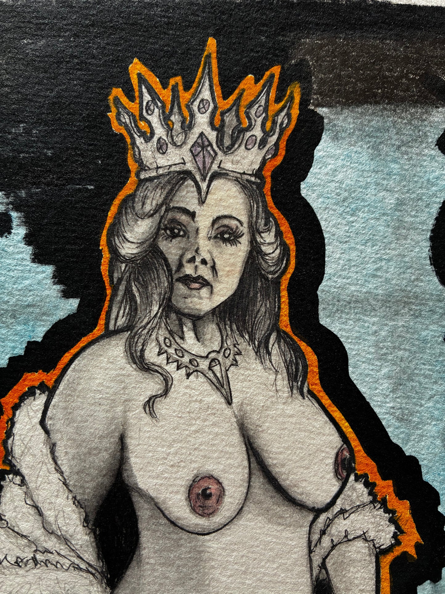 Muse in Motion — Mixed Media Portrait
