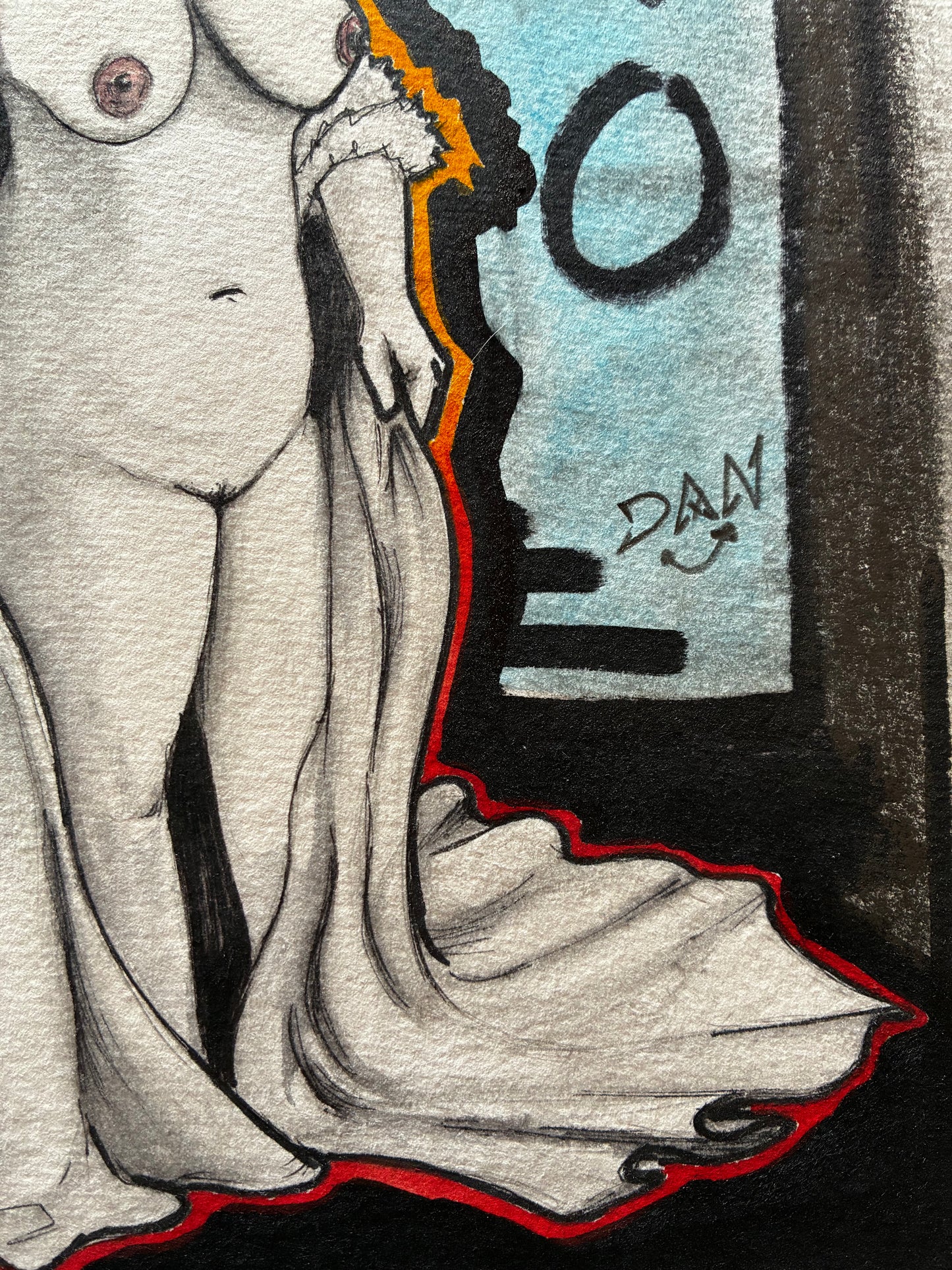 Muse in Motion — Mixed Media Portrait