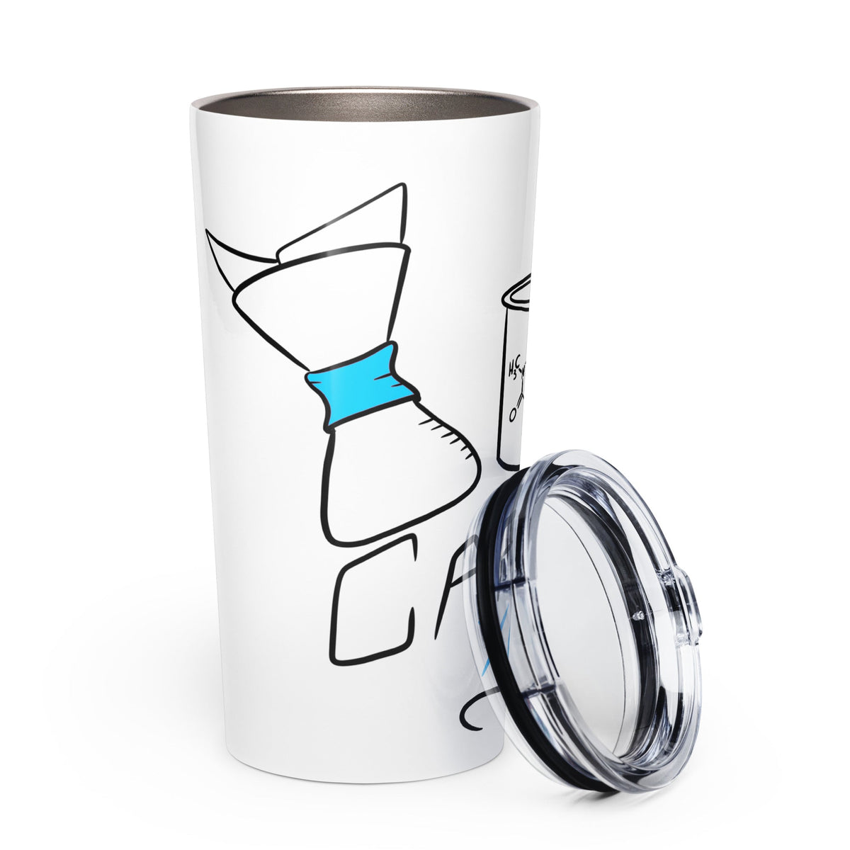 “Caffeine XOXO” Tapered stainless steel tumbler - Urban Muse & Sultry Hues