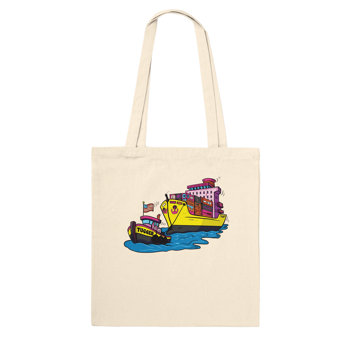 Cheeky Tugger Erotic Nautical Adventure Premium Tote Bag - Urban Muse & Sultry Hues