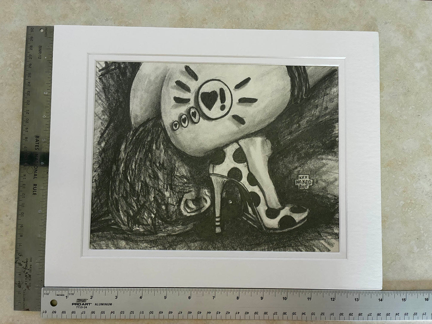 Cute Shoes Sit On My Face 8.5x11" Pencil Drawing - Urban Muse & Sultry Hues