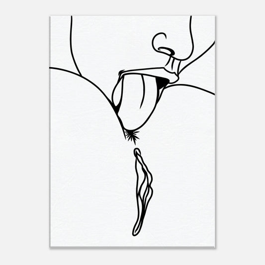 Lick Me – Playful Provocative Graphic Design Canvas - Urban Muse & Sultry Hues