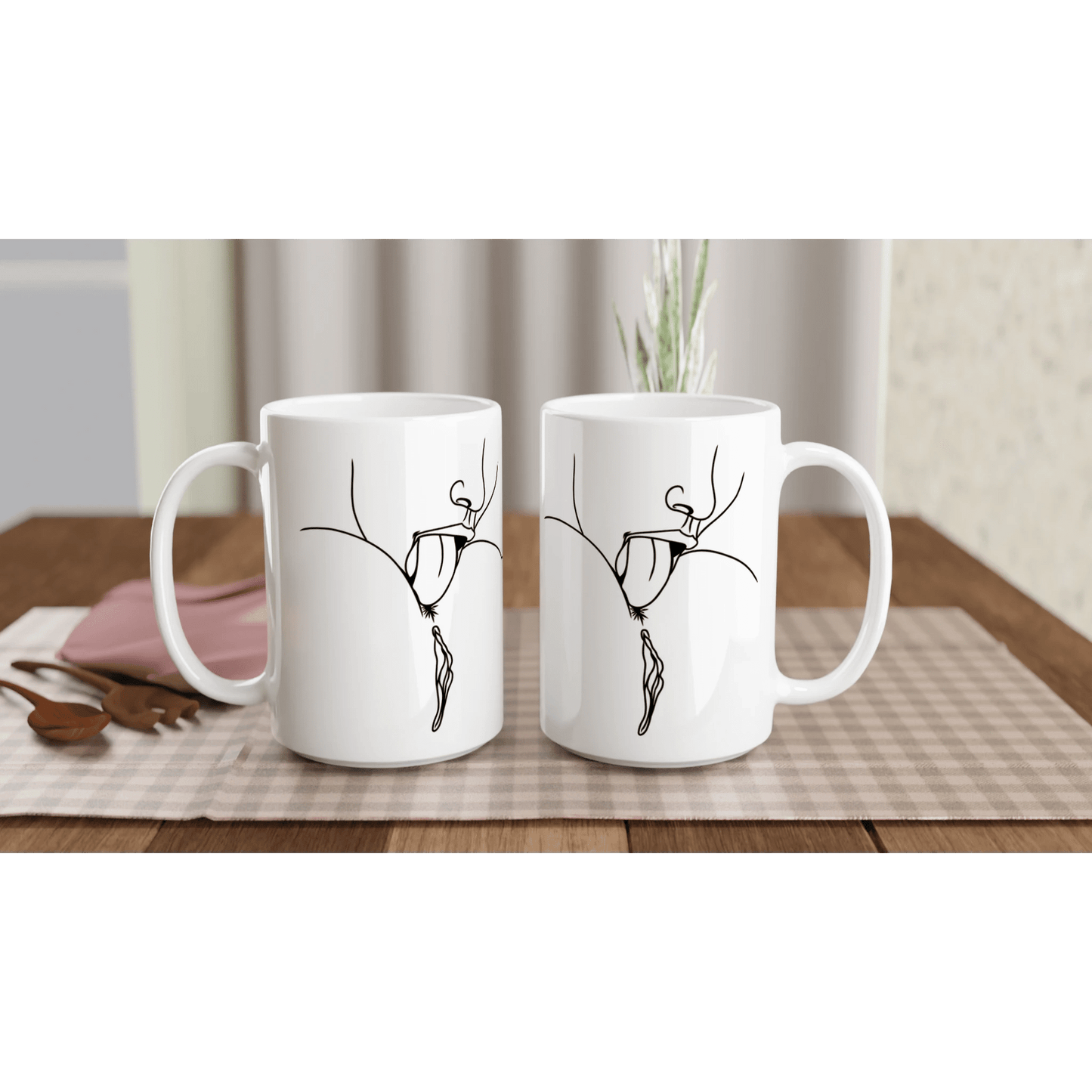 Lick Me β Playful Provocative Graphic Design White 15oz Ceramic Mug - Urban Muse & Sultry Hues