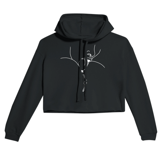 Lick Me – Playful Provocative Graphic Design Women's Cropped Hoodie | Bella + Canvas 7502 - Urban Muse & Sultry Hues