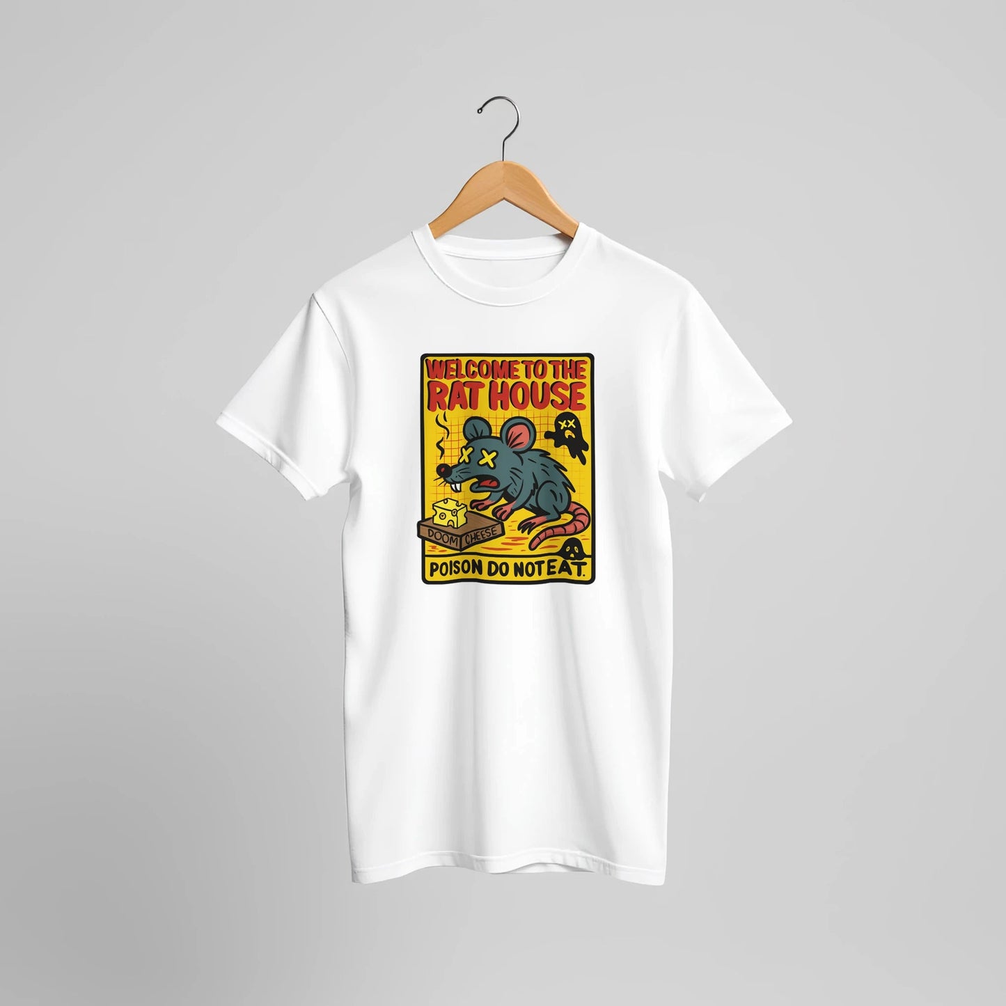 Welcome to the Rat House Doom Cheese Tee – Unisex Bella+Canvas 3001 - Urban Muse & Sultry Hues