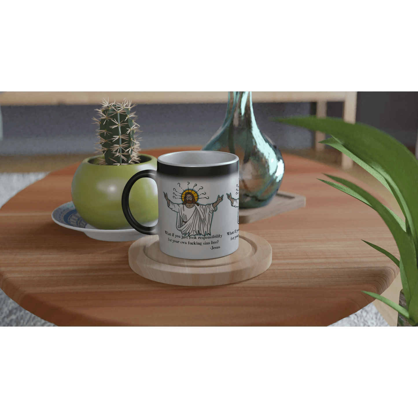 What If You Just Took Responsibility For Your Own Fucking Sins Bro? - Jesus Funny Meme Design Magic 11oz Ceramic Mug - Urban Muse & Sultry Hues