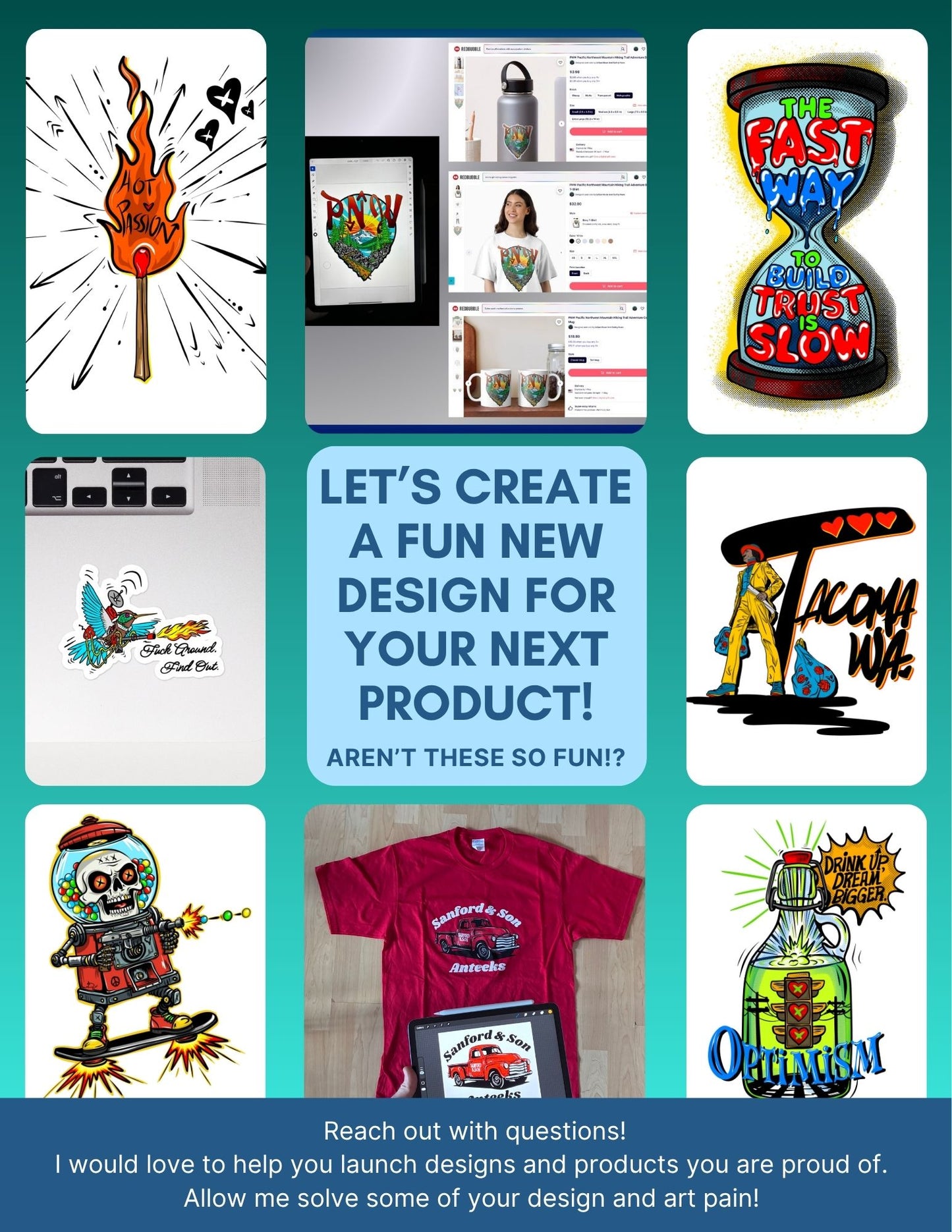 Custom Graphic Design Services – T-Shirts, Logos, Branding & More