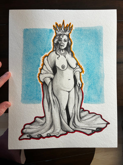 Muse in Motion — Mixed Media Portrait