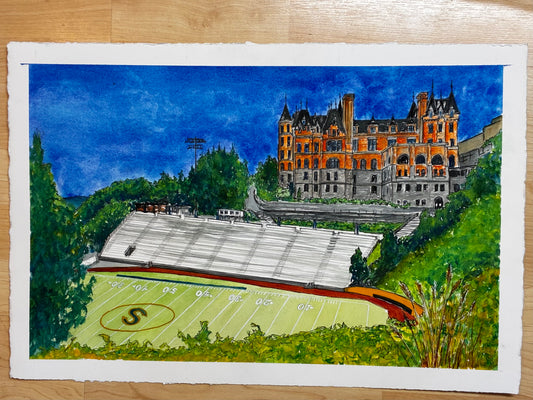 Stadium High in Watercolor