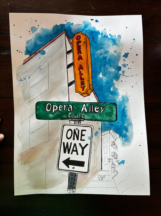 Opera Alley – Original Watercolor