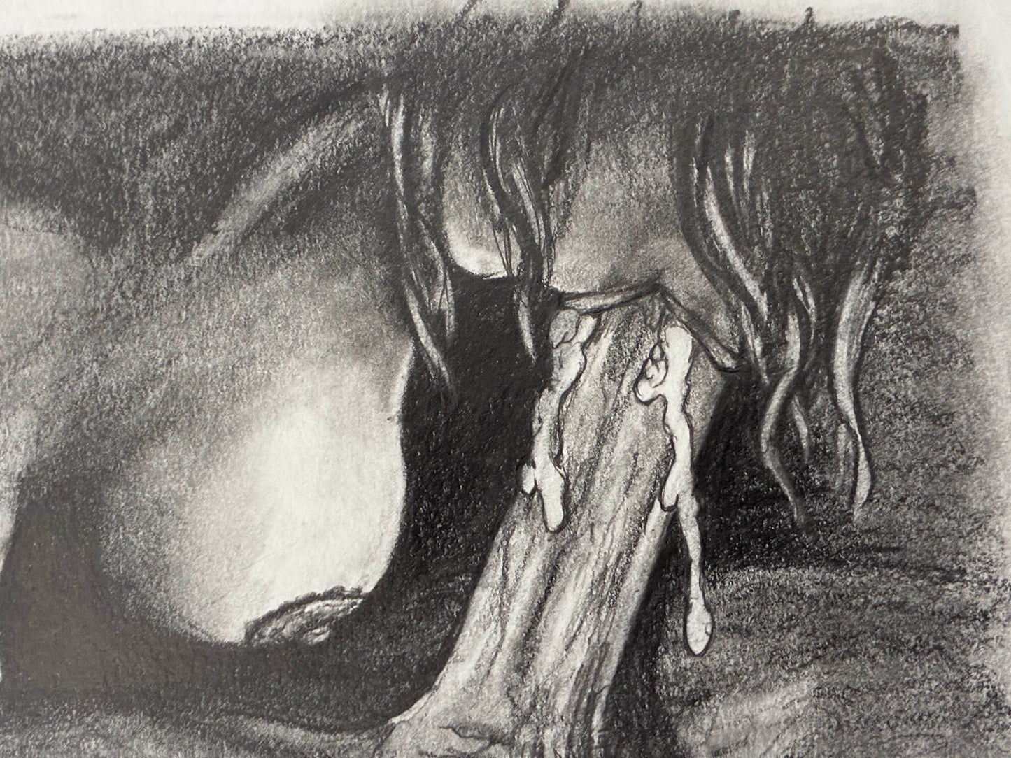 Juicy Blow Job Erotic Pencil Drawing – 8x10
