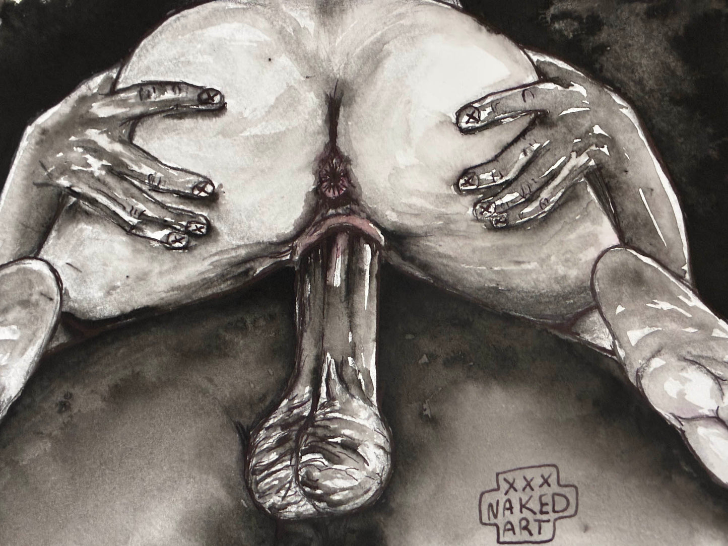 Spread Wide Erotic Watercolor – 6x12