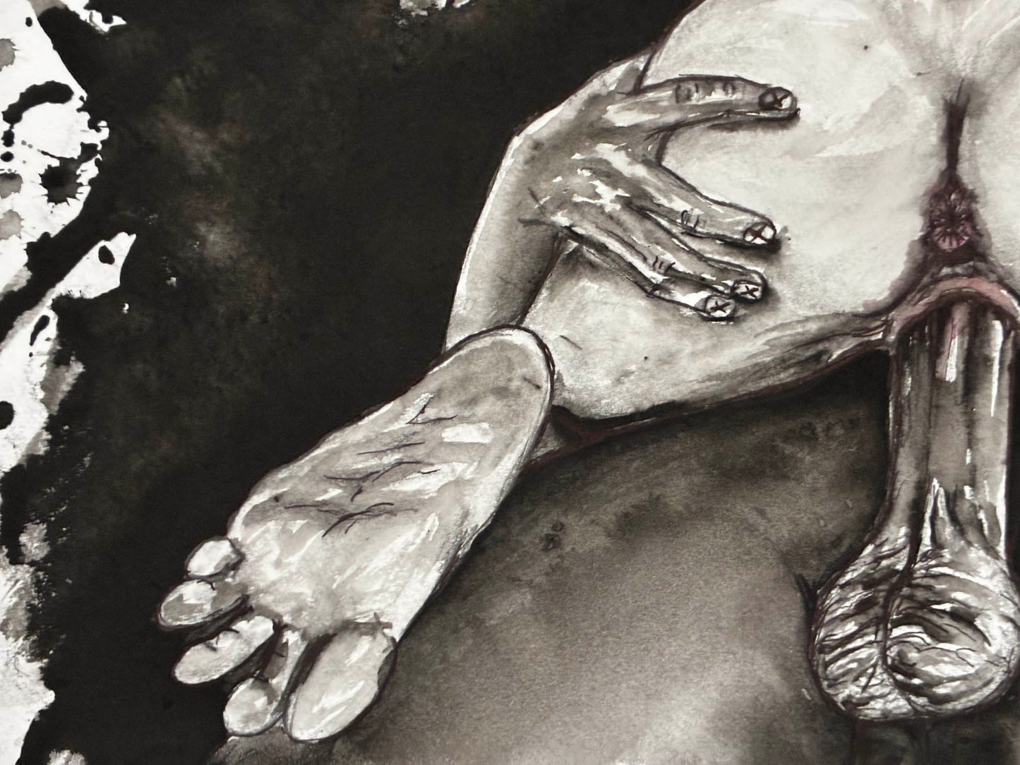 Spread Wide Erotic Watercolor – 6x12