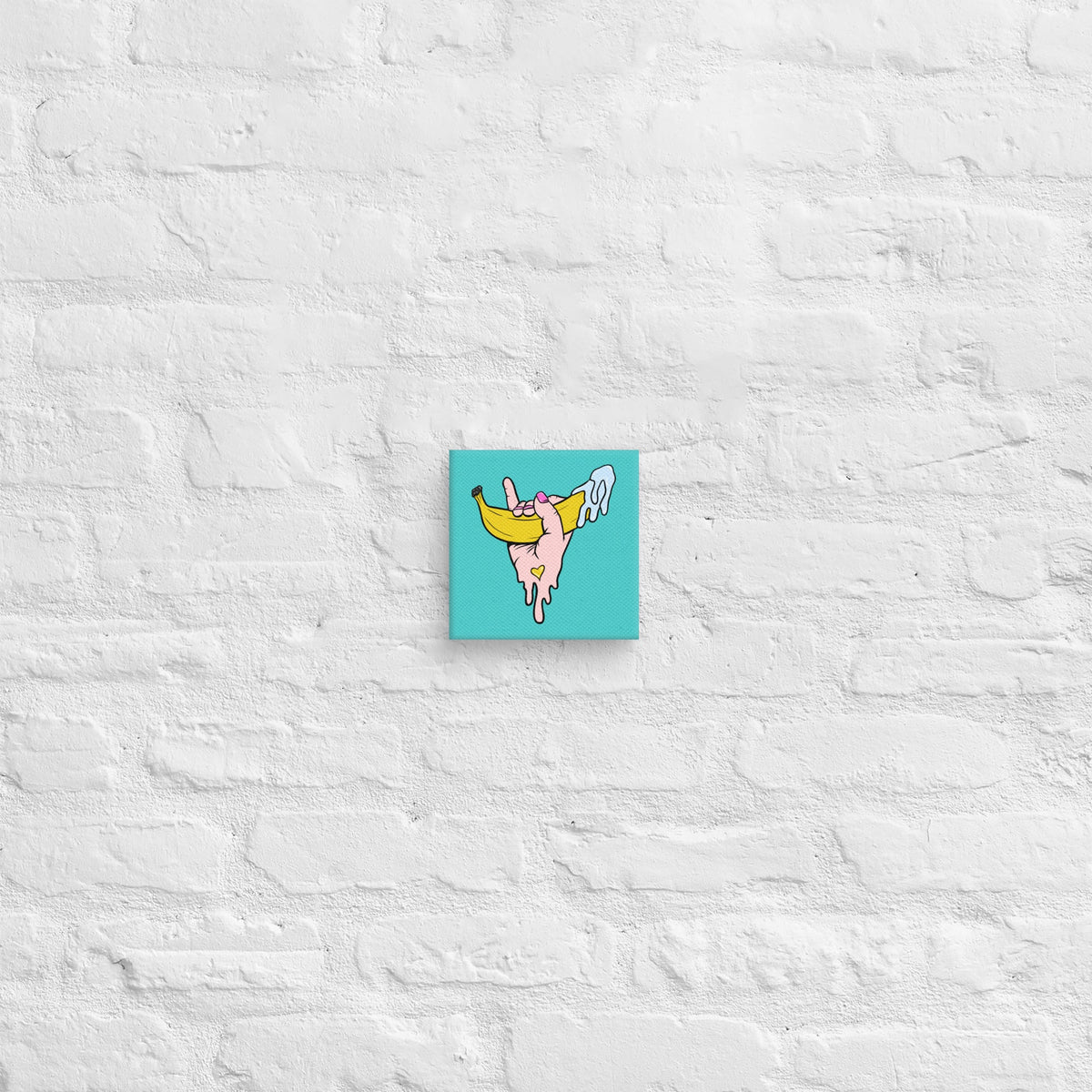 Banana Babe – Playful Hand & Banana Erotic Pop Art Canvas - Urban Muse & Sultry Hues