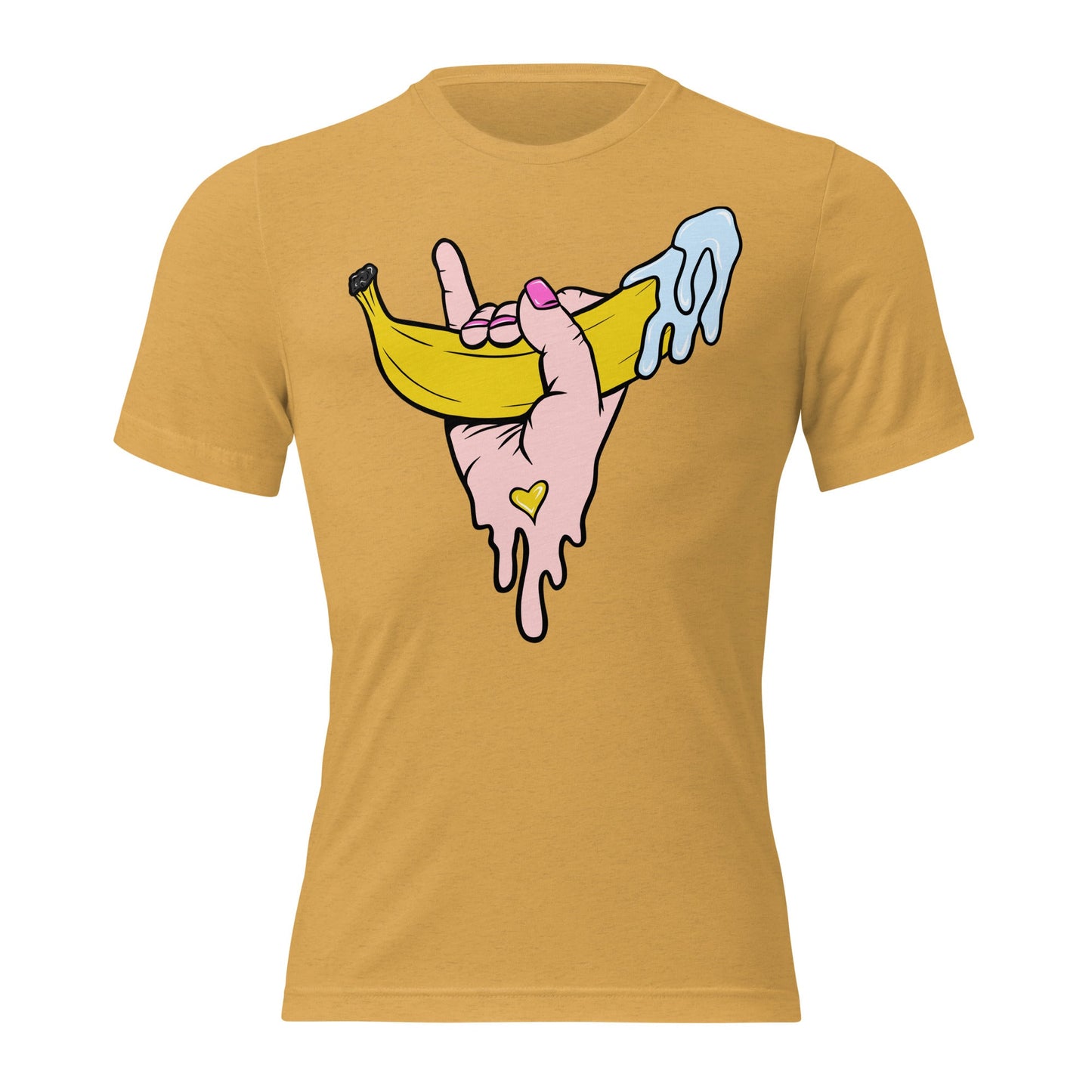 Banana Babe – Playful Hand & Banana Erotic Pop Art Short sleeve t-shirt - Urban Muse & Sultry Hues