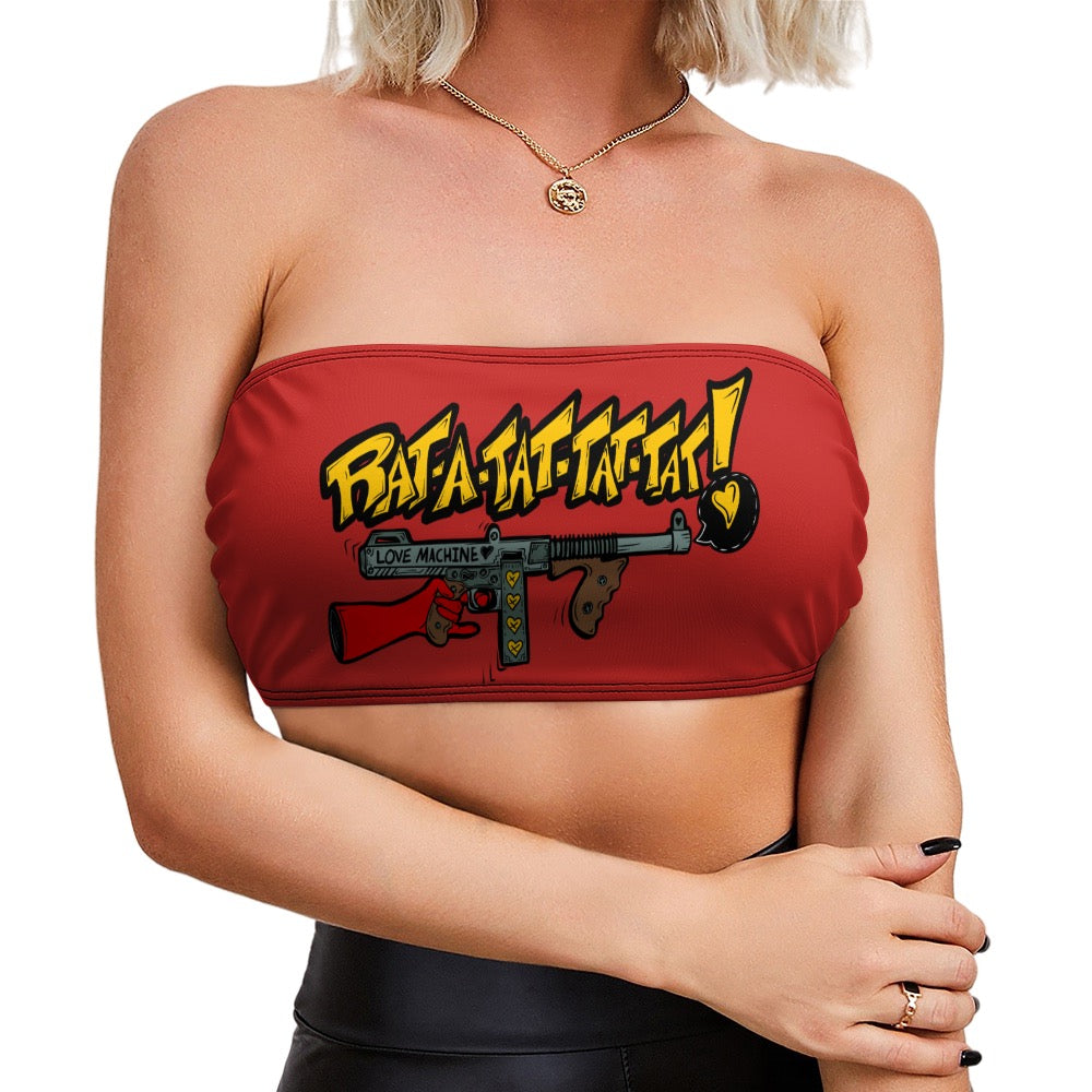 Rat-A-Tat-Tat Love Machine Chest Wrap | Heart-Shooting Bandeau Top