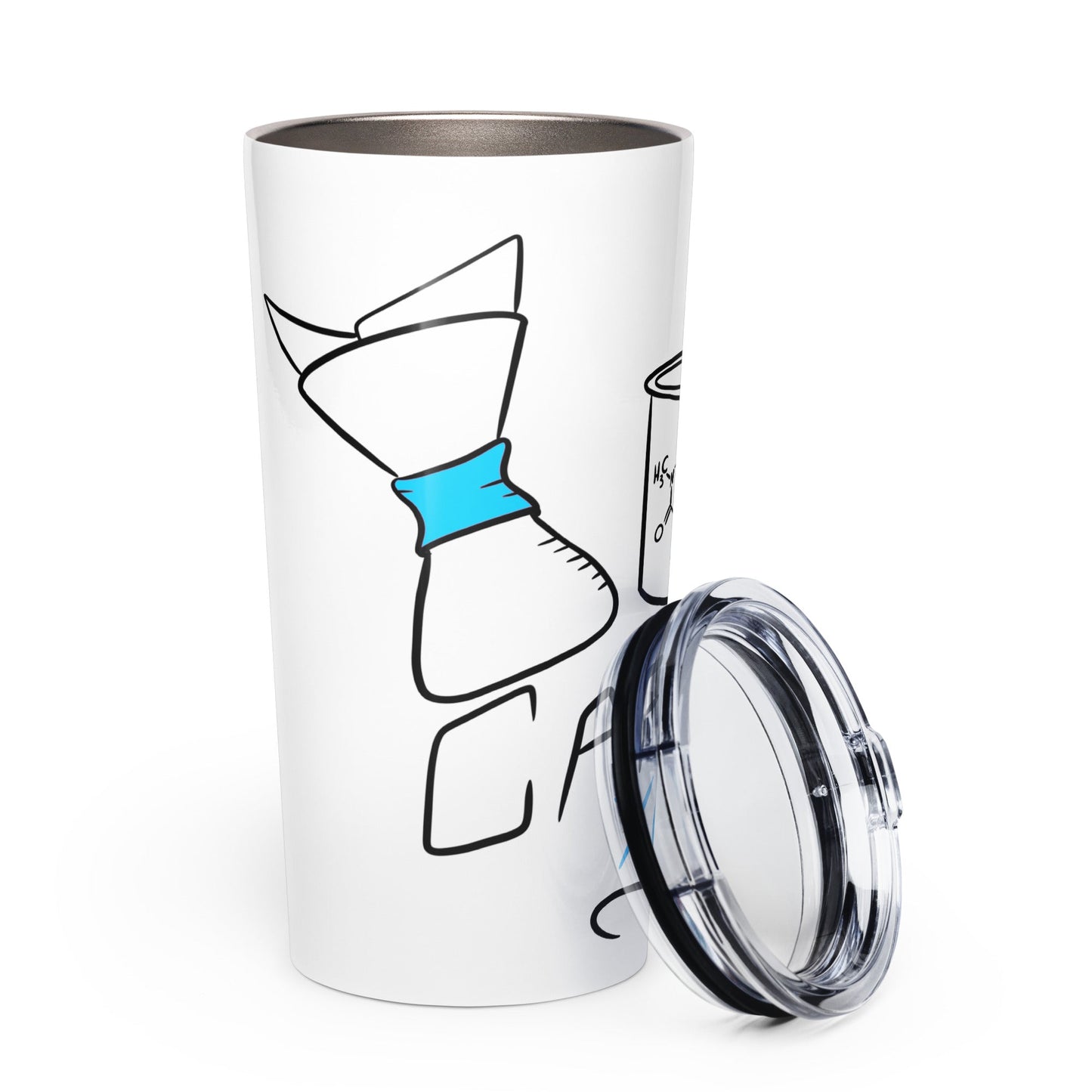“Caffeine XOXO” Tapered stainless steel tumbler - Urban Muse & Sultry Hues