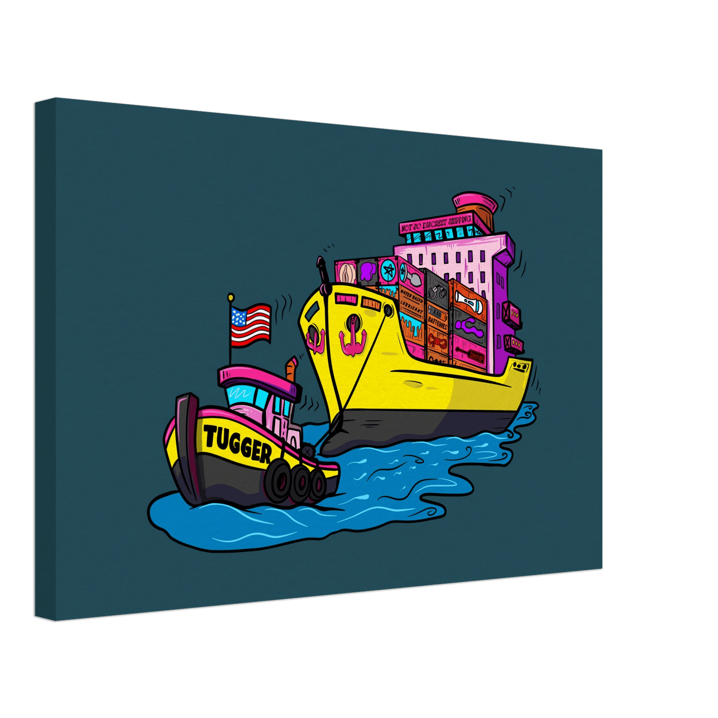 Cheeky Tugger Erotic Nautical Adventure Canvas - Urban Muse & Sultry Hues
