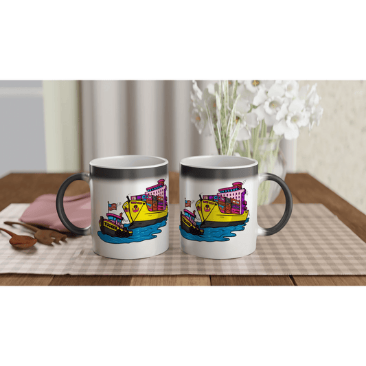 Cheeky Tugger Erotic Nautical Adventure Magic 11oz Ceramic Mug - Urban Muse & Sultry Hues