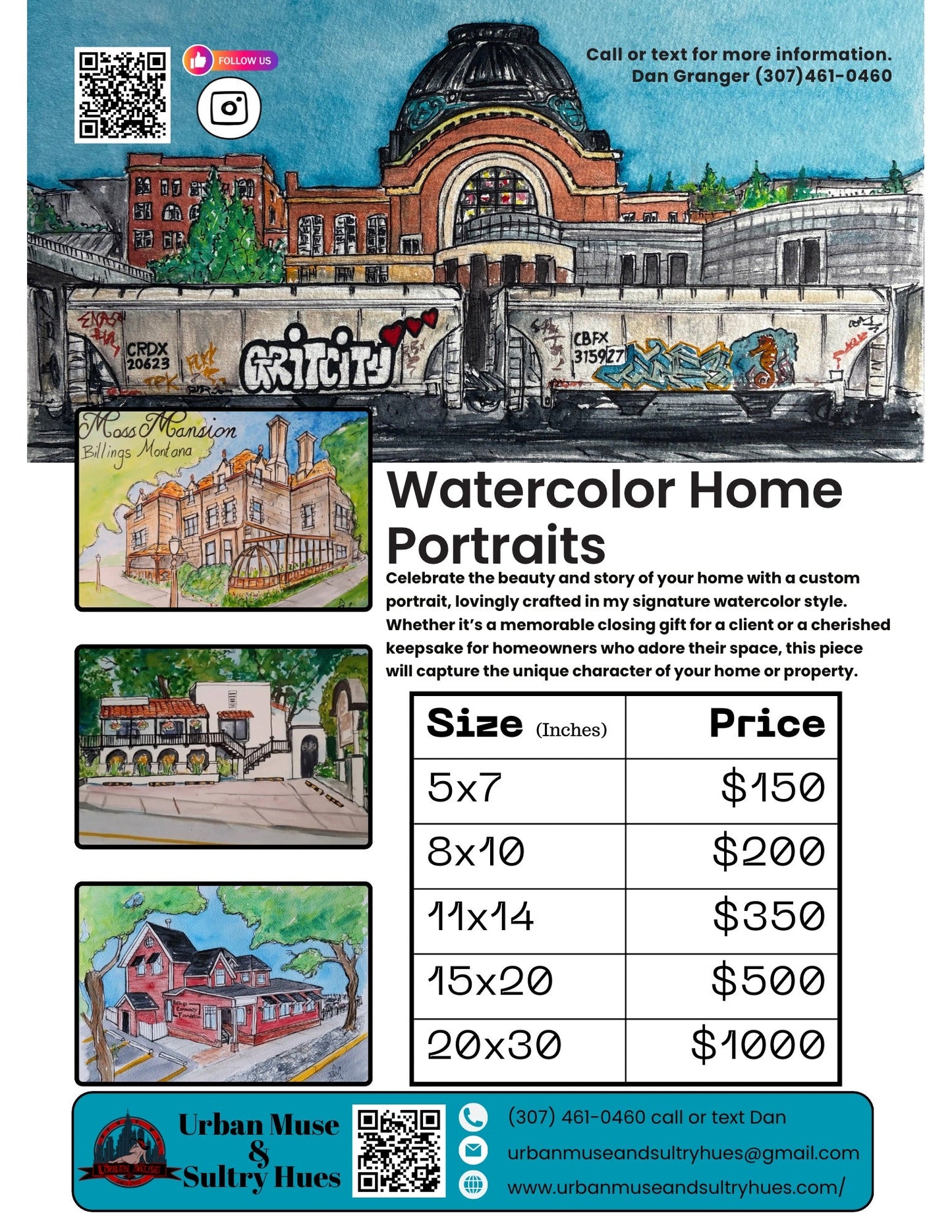 Custom Home Portrait - Urban Muse & Sultry Hues