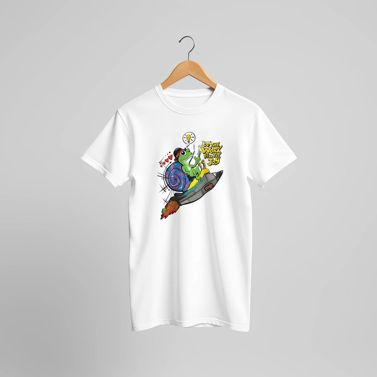 Do the Work Find the Joy Motivational Snail & Frog Tee | Bella Canvas 3001 - Urban Muse & Sultry Hues