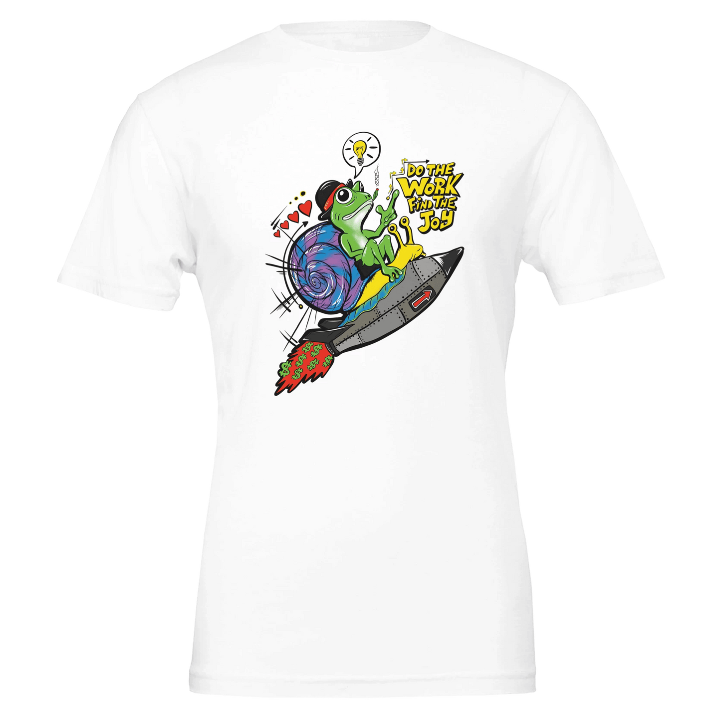 Do the Work Find the Joy Motivational Snail & Frog Tee | Bella Canvas 3001 - Urban Muse & Sultry Hues