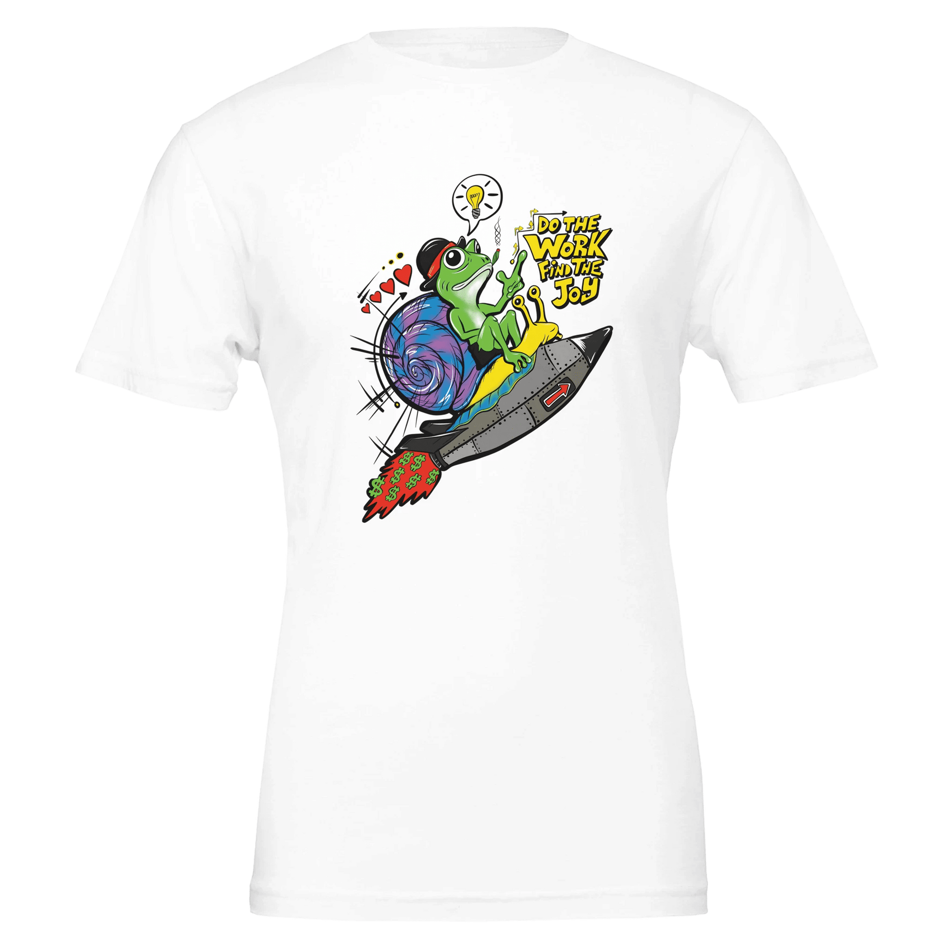 Do the Work Find the Joy Motivational Snail & Frog Tee | Bella Canvas 3001 - Urban Muse & Sultry Hues