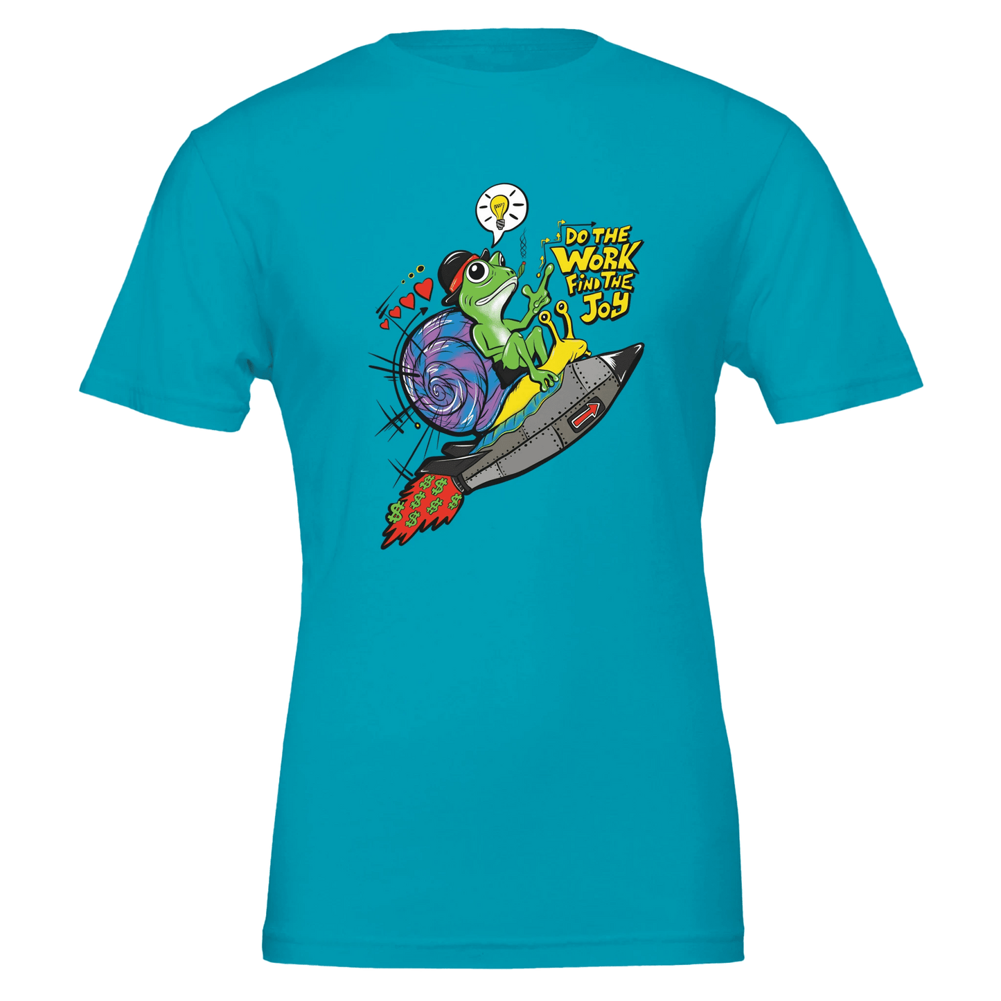 Do the Work Find the Joy Motivational Snail & Frog Tee | Bella Canvas 3001 - Urban Muse & Sultry Hues