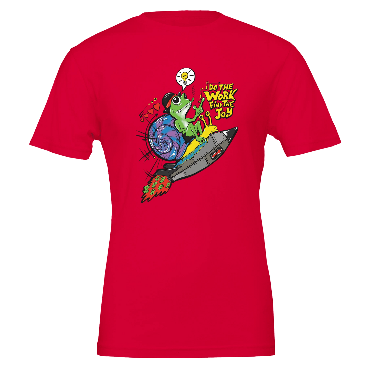Do the Work Find the Joy Motivational Snail & Frog Tee | Bella Canvas 3001 - Urban Muse & Sultry Hues