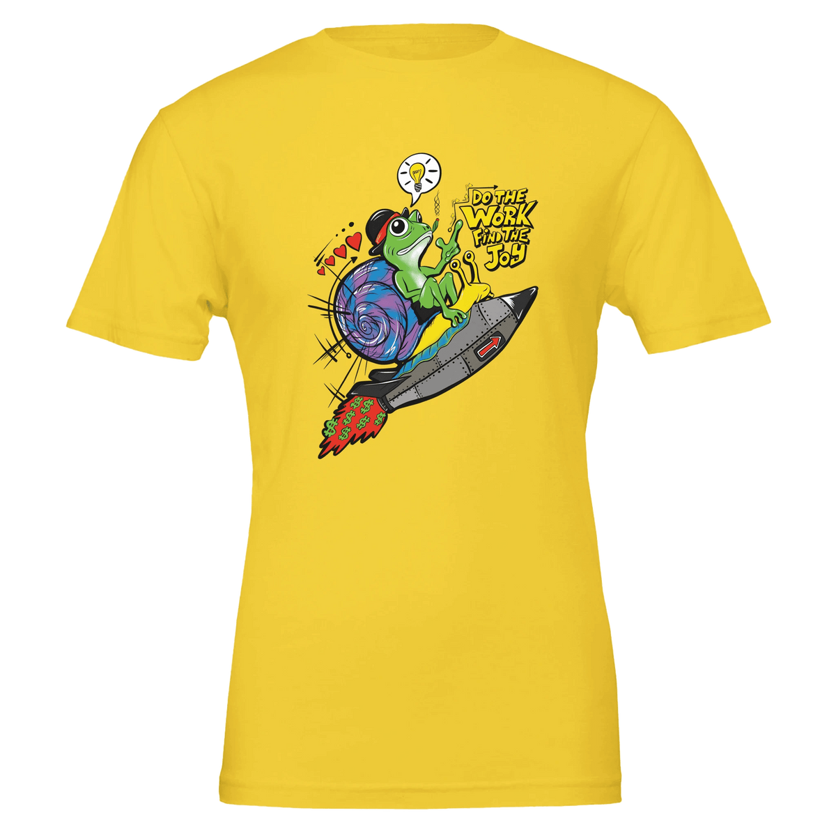 Do the Work Find the Joy Motivational Snail & Frog Tee | Bella Canvas 3001 - Urban Muse & Sultry Hues