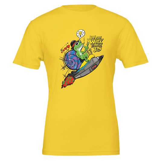 Do the Work Find the Joy Motivational Snail & Frog Tee | Bella Canvas 3001 - Urban Muse & Sultry Hues