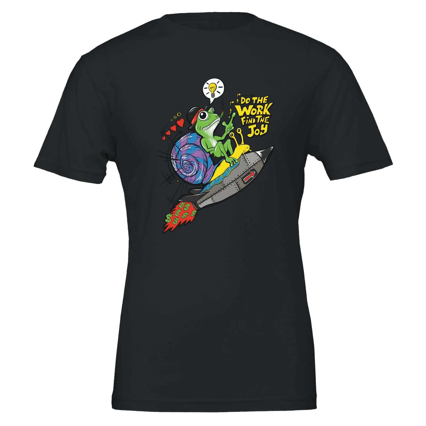 Do the Work Find the Joy Motivational Snail & Frog Tee | Bella Canvas 3001 - Urban Muse & Sultry Hues