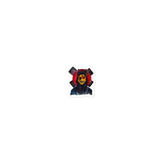 Grinning One - Eyed Demon – Dark Surreal Watercolor Art Die - cut stickers - Urban Muse & Sultry Hues