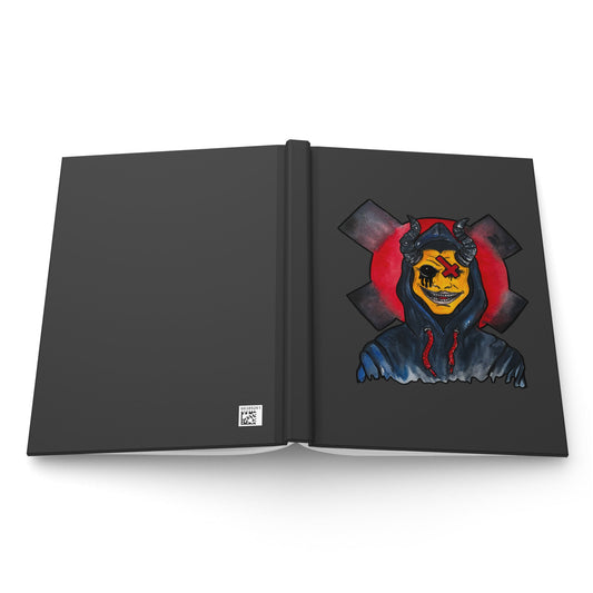 Grinning One - Eyed Demon – Dark Surreal Watercolor Art Hardcover journal matte - Urban Muse & Sultry Hues