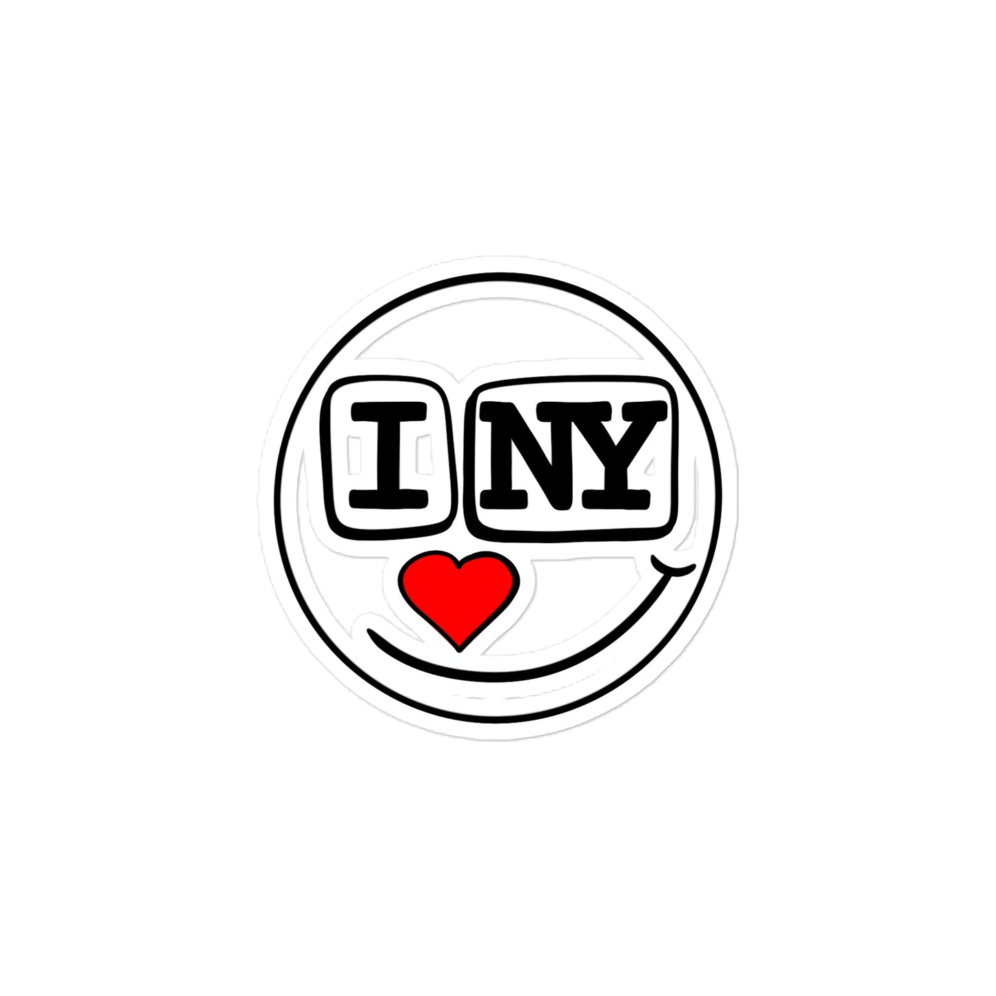 I Love New York Smiley Die - cut stickers - Urban Muse & Sultry Hues