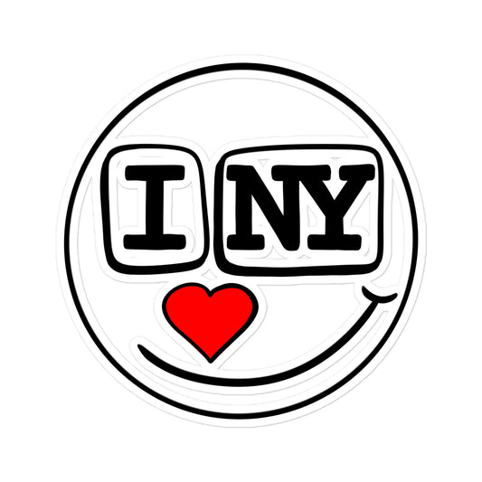 I Love New York Smiley Die - cut stickers - Urban Muse & Sultry Hues