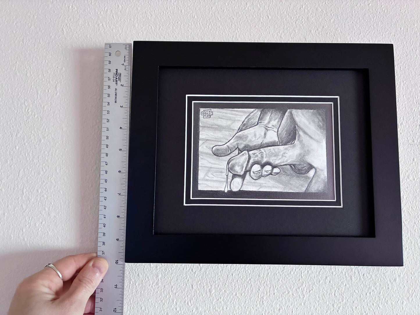 Intimate Male Handjob Pencil Drawing – Dick Pic Delight 5x7” - Urban Muse & Sultry Hues