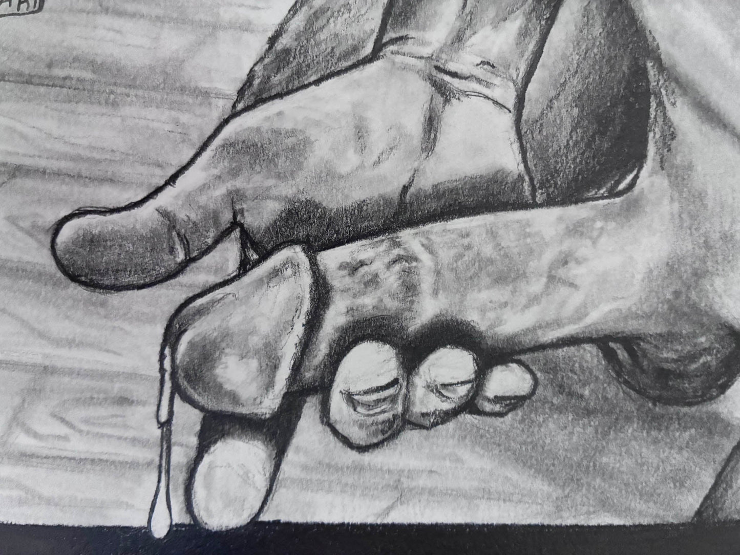 Intimate Male Handjob Pencil Drawing – Dick Pic Delight 5x7” - Urban Muse & Sultry Hues