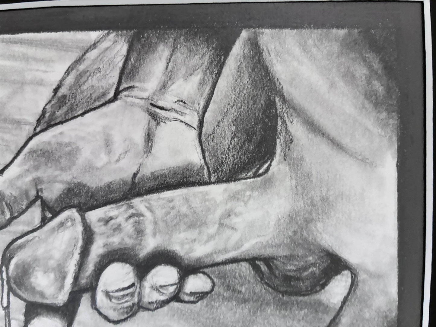 Intimate Male Handjob Pencil Drawing – Dick Pic Delight 5x7” - Urban Muse & Sultry Hues