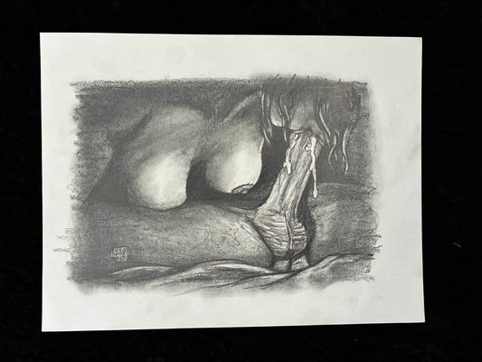 Juicy Blow Job Erotic Pencil Drawing – 8x10 - Urban Muse & Sultry Hues
