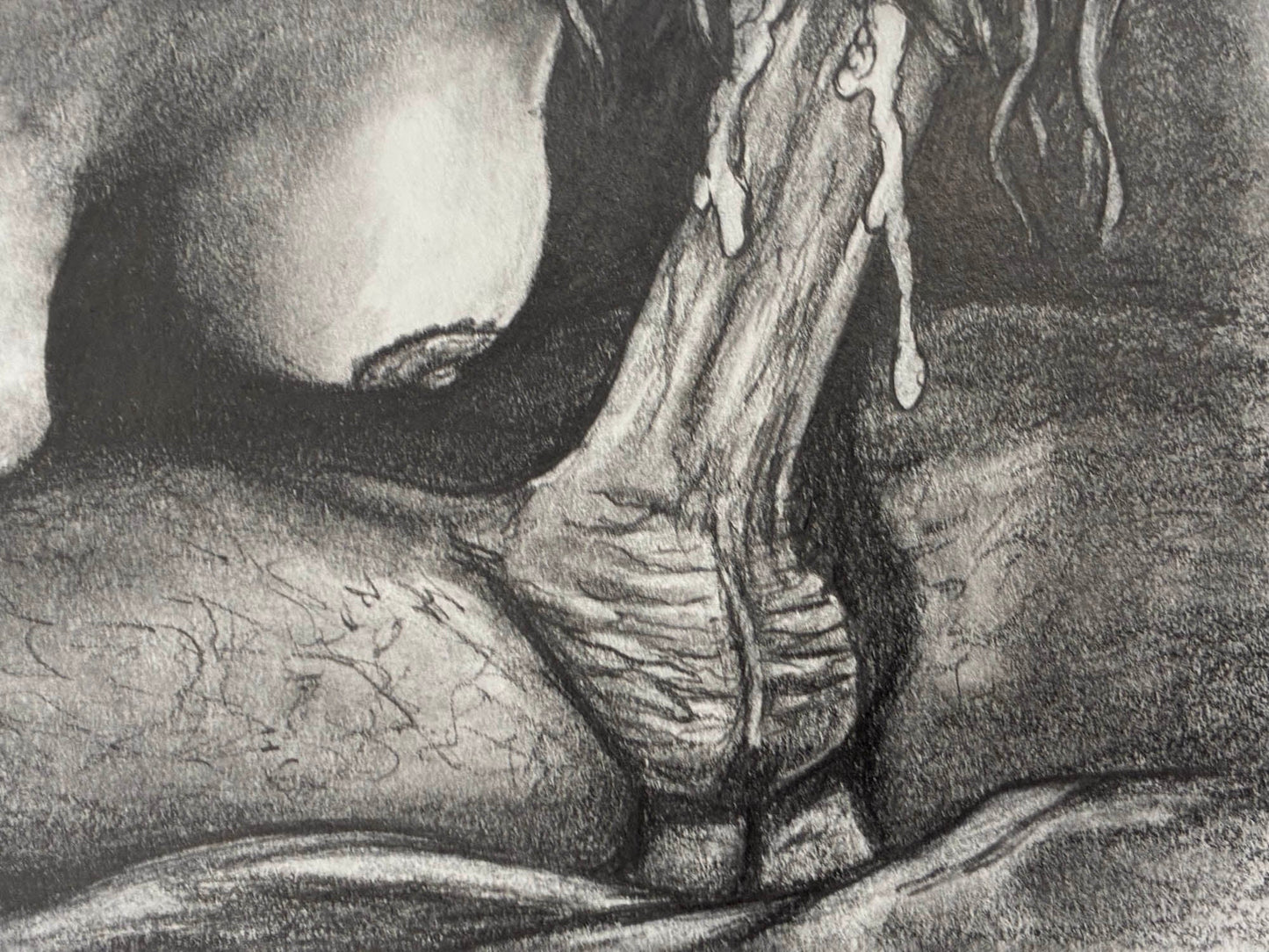 Juicy Blow Job Erotic Pencil Drawing – 8x10 - Urban Muse & Sultry Hues