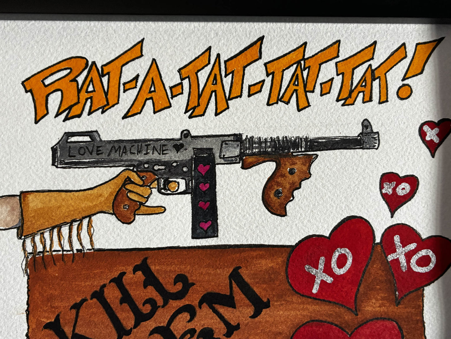 Kill Em With Kindness Saloon – Valentines Watercolor Art - Urban Muse & Sultry Hues