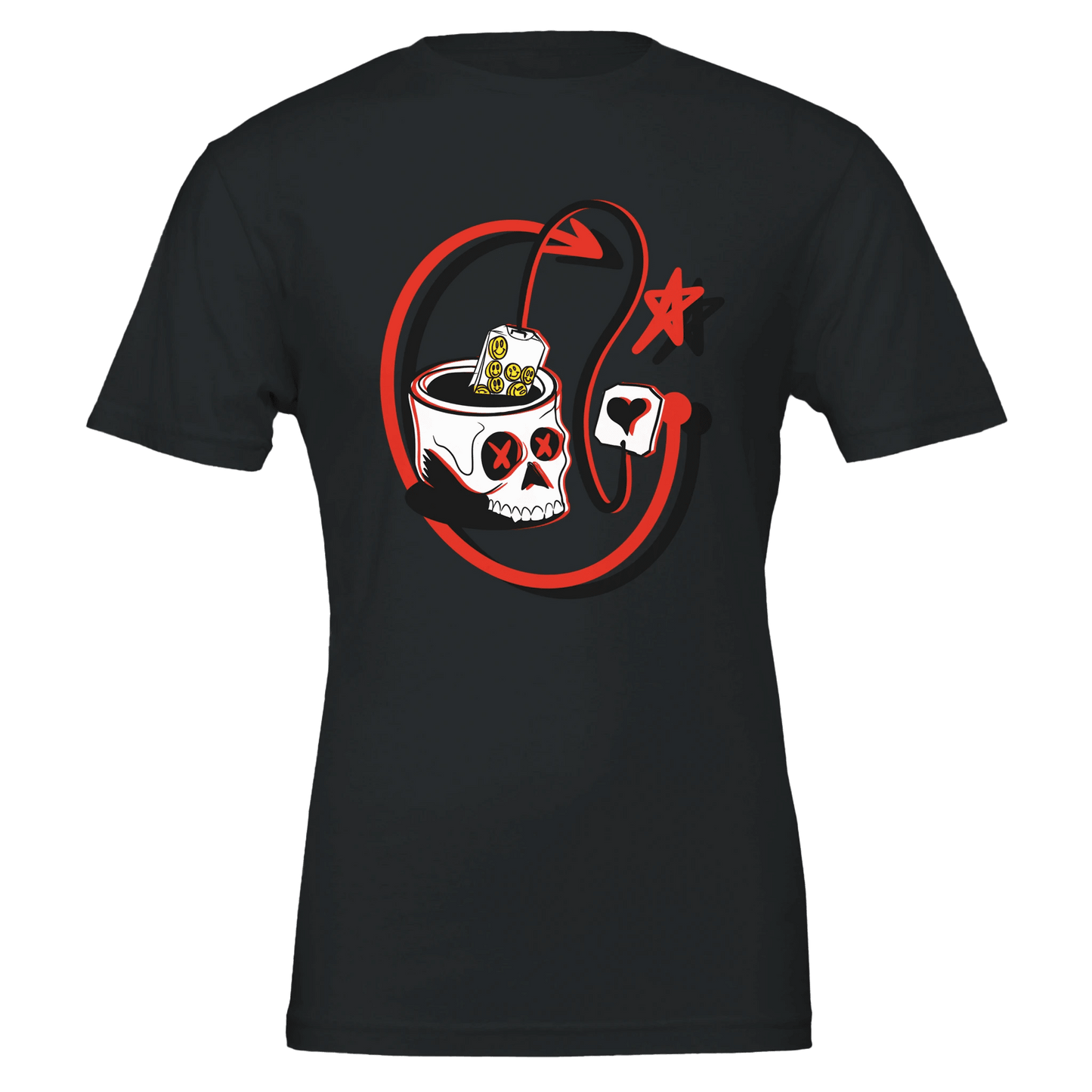Leo Zodiac Skull Tea Lover T-Shirt | Unique Graphic Tee for Coffee & Tea Enthusiasts - Urban Muse & Sultry Hues