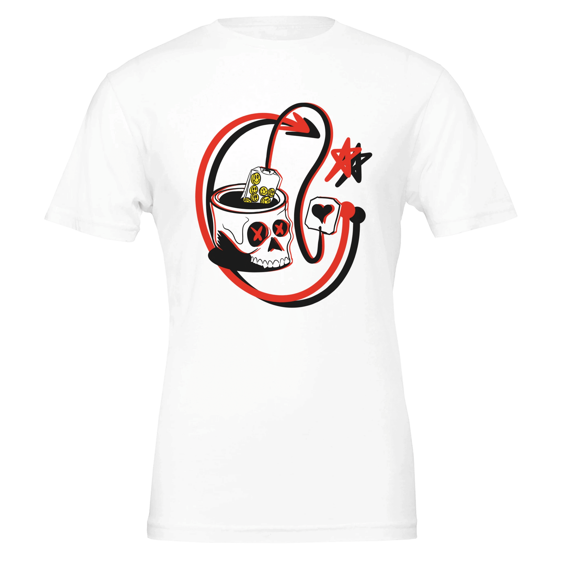 Leo Zodiac Skull Tea Lover T-Shirt | Unique Graphic Tee for Coffee & Tea Enthusiasts - Urban Muse & Sultry Hues