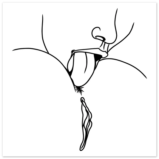 Lick Me – Playful Provocative Graphic Design Aluminum Print - Urban Muse & Sultry Hues