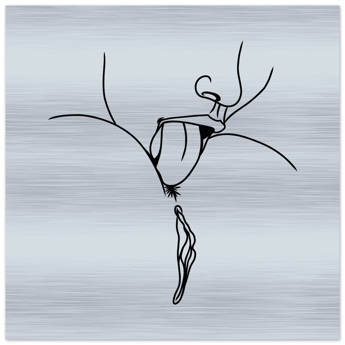 Lick Me – Playful Provocative Graphic Design Brushed Aluminum Print - Urban Muse & Sultry Hues