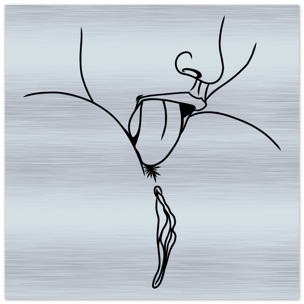 Lick Me – Playful Provocative Graphic Design Brushed Aluminum Print - Urban Muse & Sultry Hues