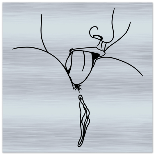 Lick Me – Playful Provocative Graphic Design Brushed Aluminum Print - Urban Muse & Sultry Hues
